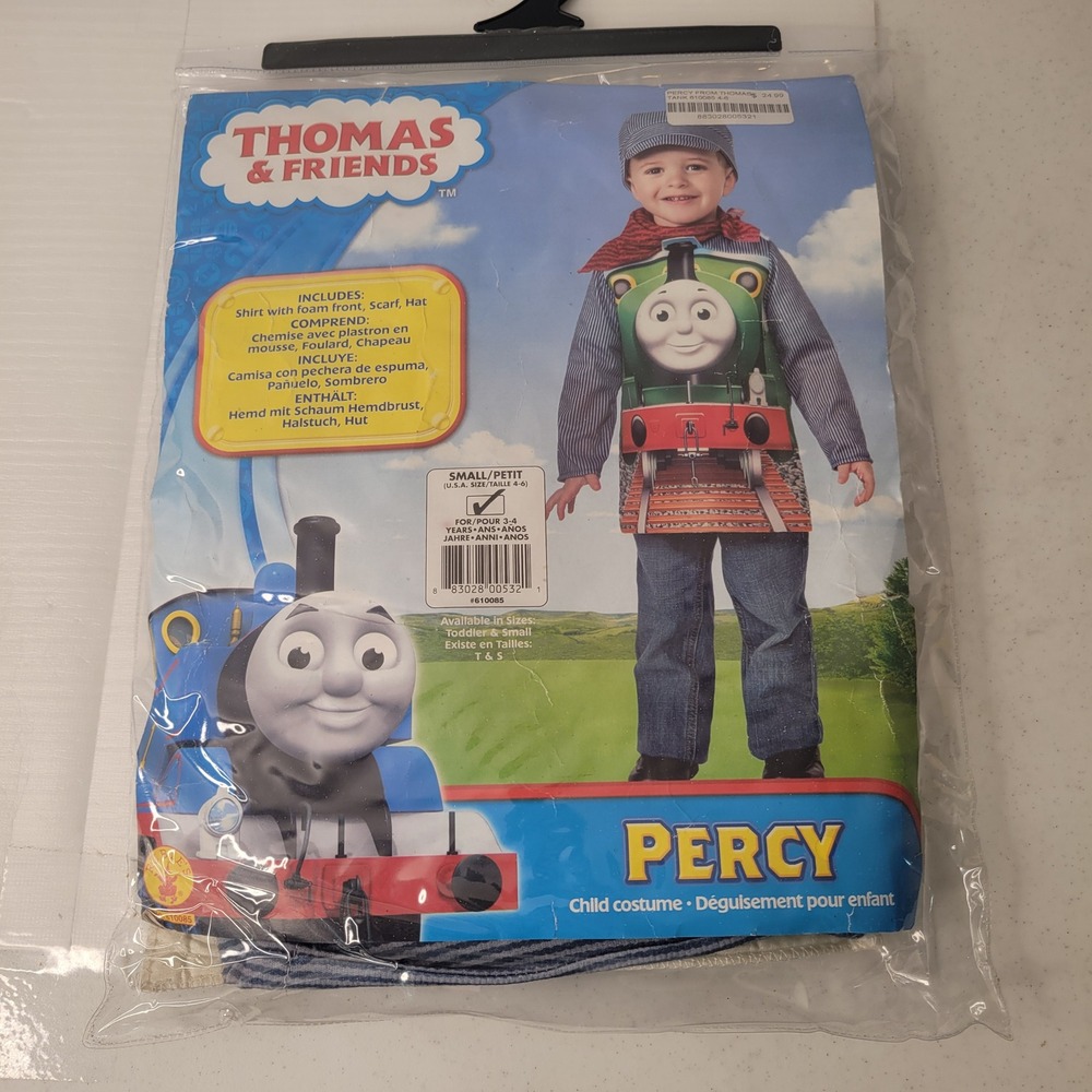 Rubies Thomas & Friends Percy Costume Kids Small 4-6 Green Train Engineer Hat